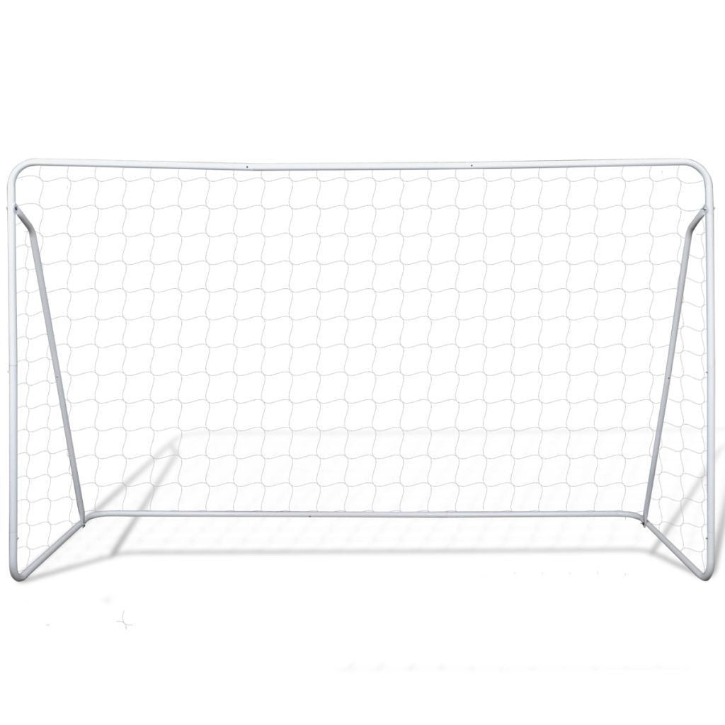 Stål Fotbollsmål Set - 240 x 90 x 150 cm