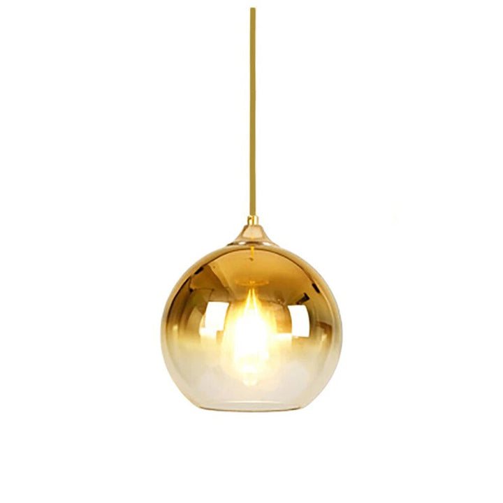 Glas Taklampa i Kopparfinish