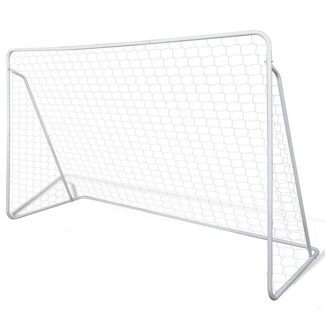 Stål Fotbollsmål Set - 240 x 90 x 150 cm