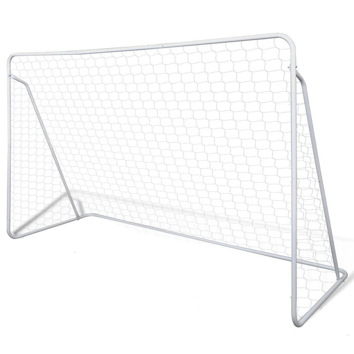Stål Fotbollsmål Set - 240 x 90 x 150 cm