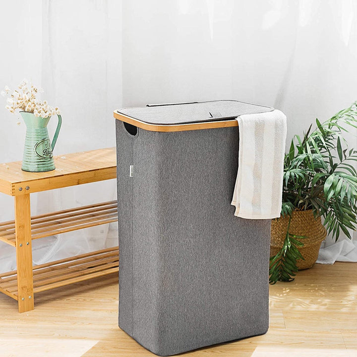 Hög Bambukorg för Tvätt