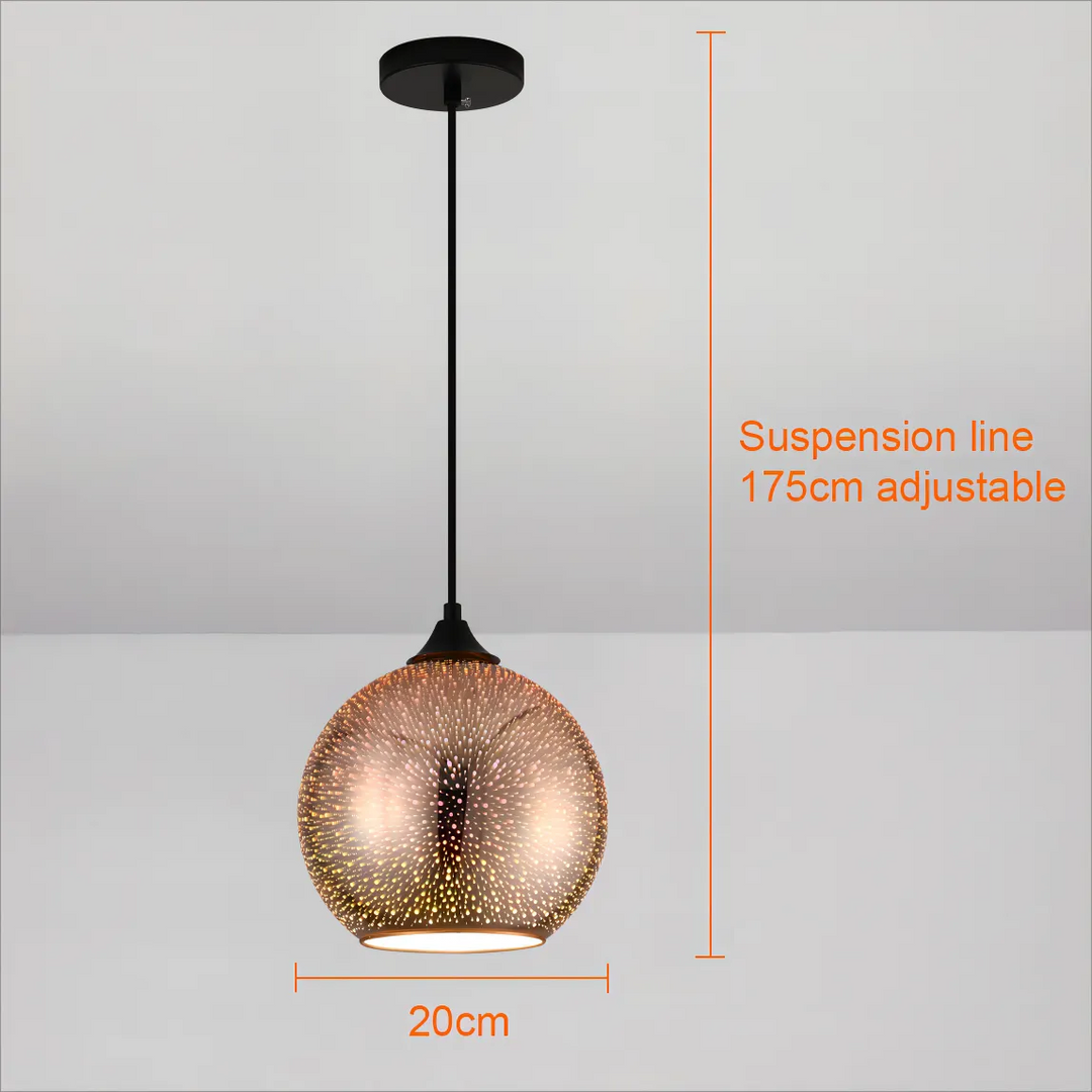 Perforerat Glas Taklampa