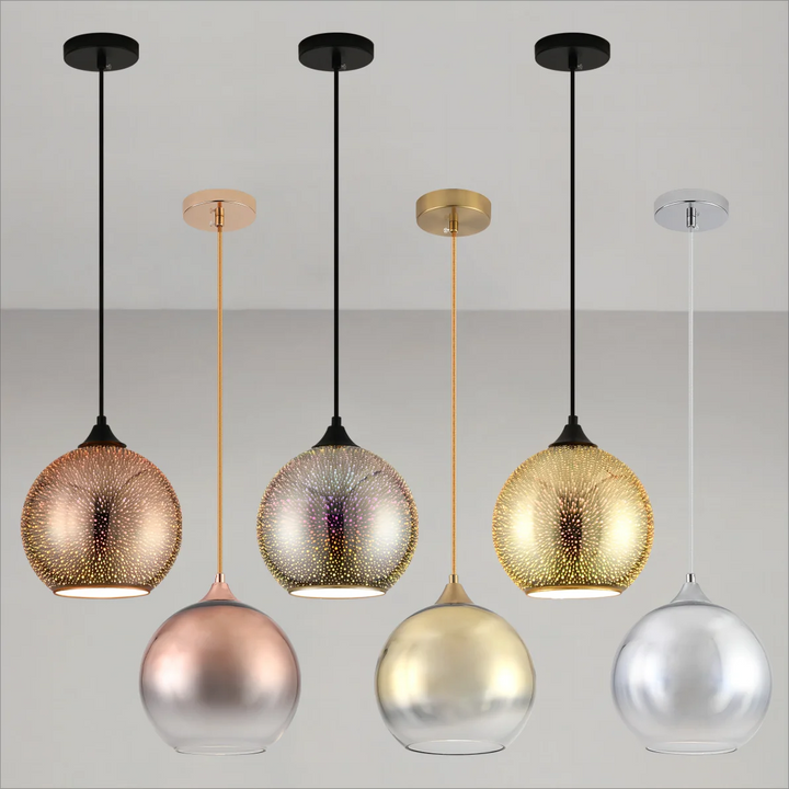 Perforerat Glas Taklampa