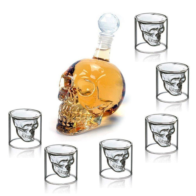 Skalle Karaff Dekanter & 6 Shotglas