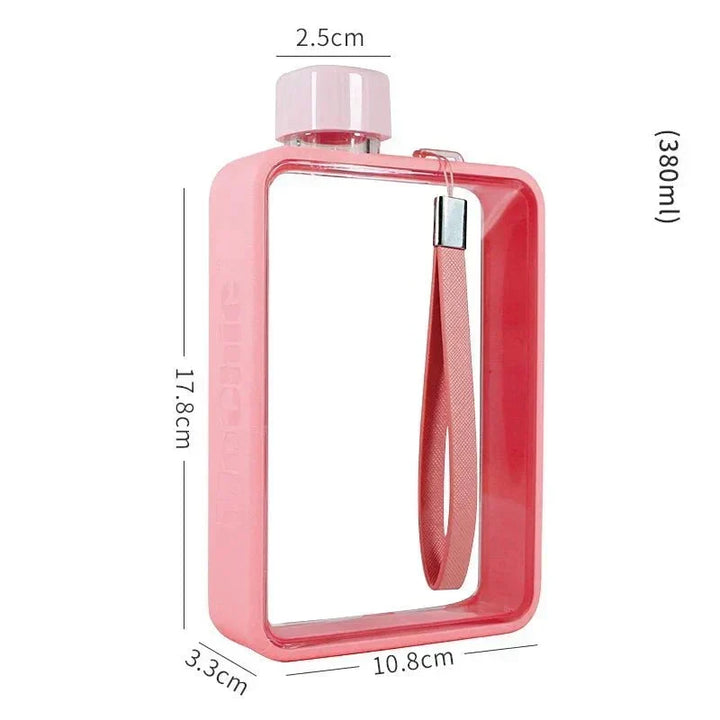 Platt transparent vattenflaska