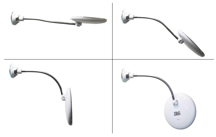 LED Förstoringsspegel med Flexibel Gåsvägg | 10x Förstoring | Dagsljus LED | Makeup Spegel