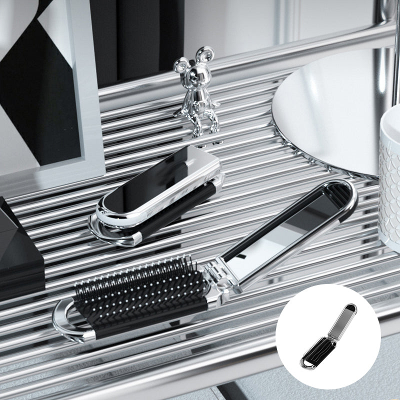 MirrorFlex Resemirror Hårborste | Fällbar &amp; Kompakt | Praktisk Styling på Språng