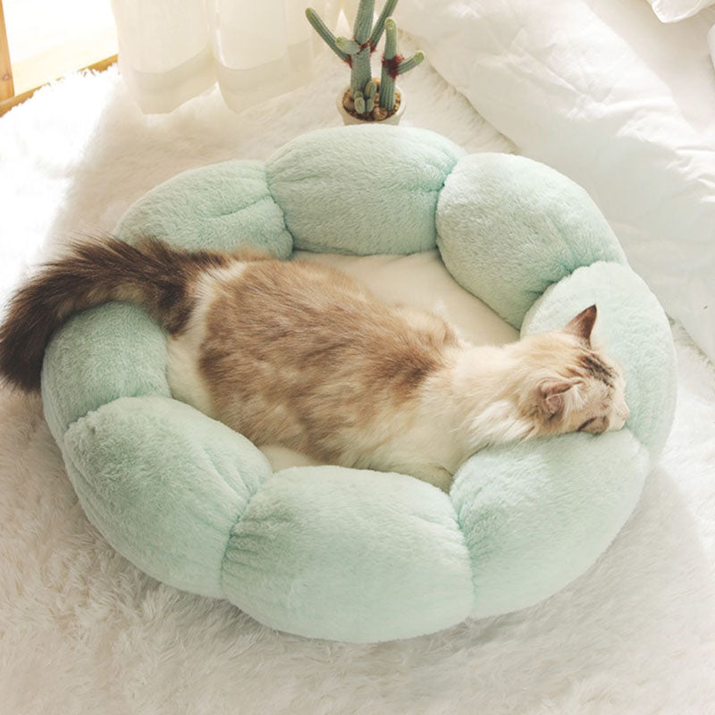 Djup Sömn Blomformad Kattbädd