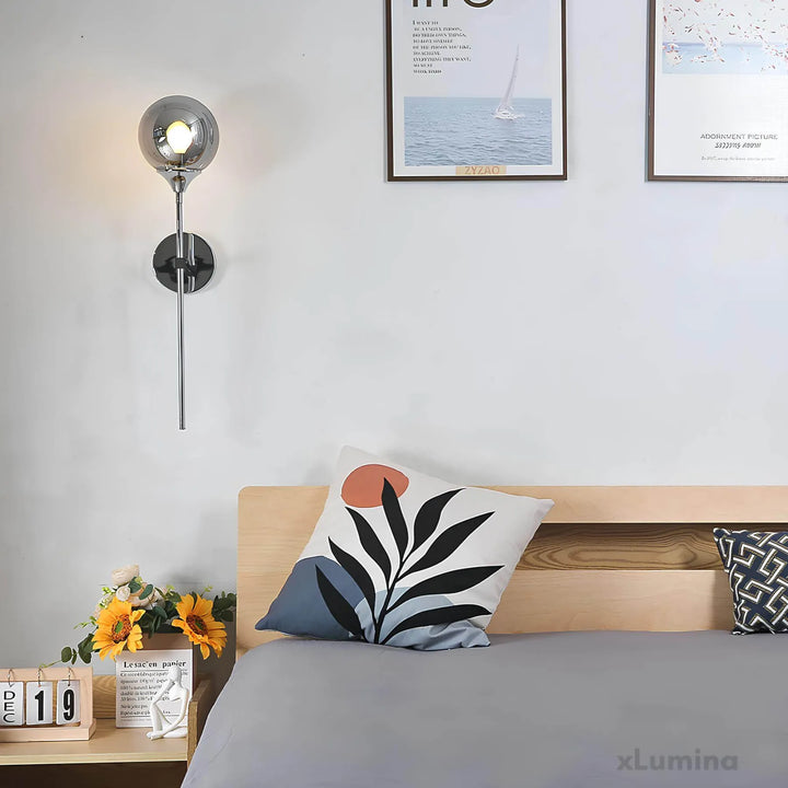 – Skandinavisk modern glasvägglampa