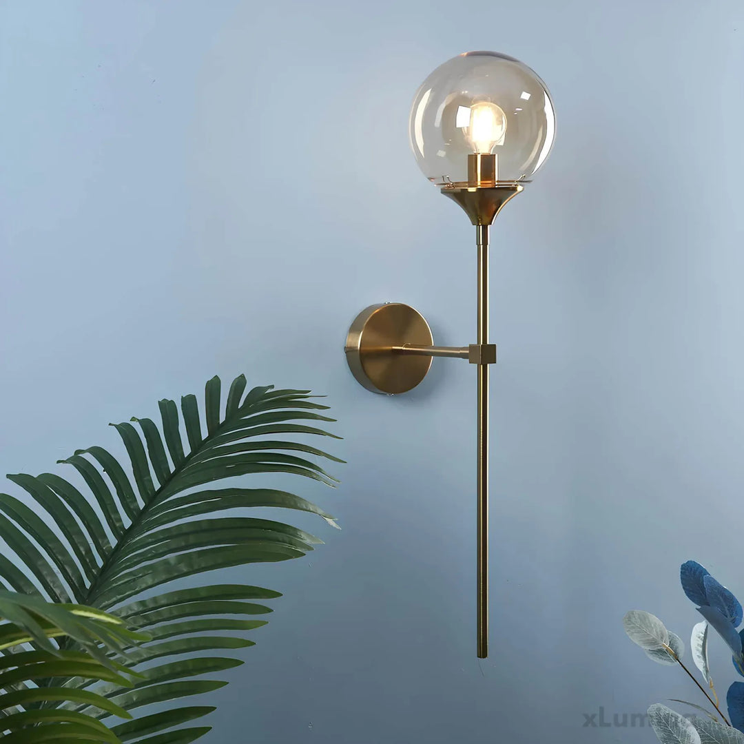 – Skandinavisk modern glasvägglampa