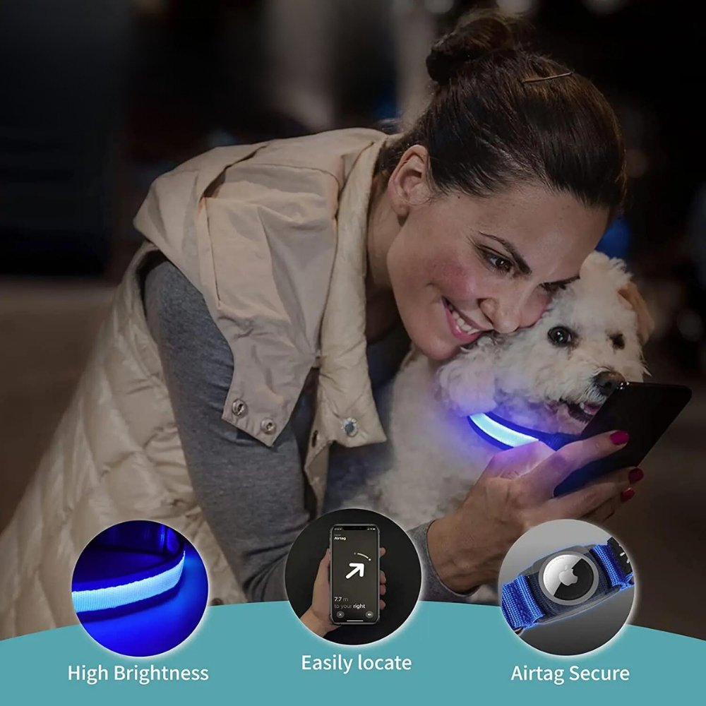 GlowGuard • AirTag Hundhalsband