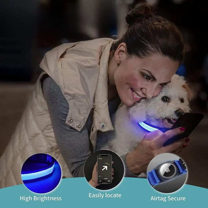GlowGuard • AirTag Hundhalsband