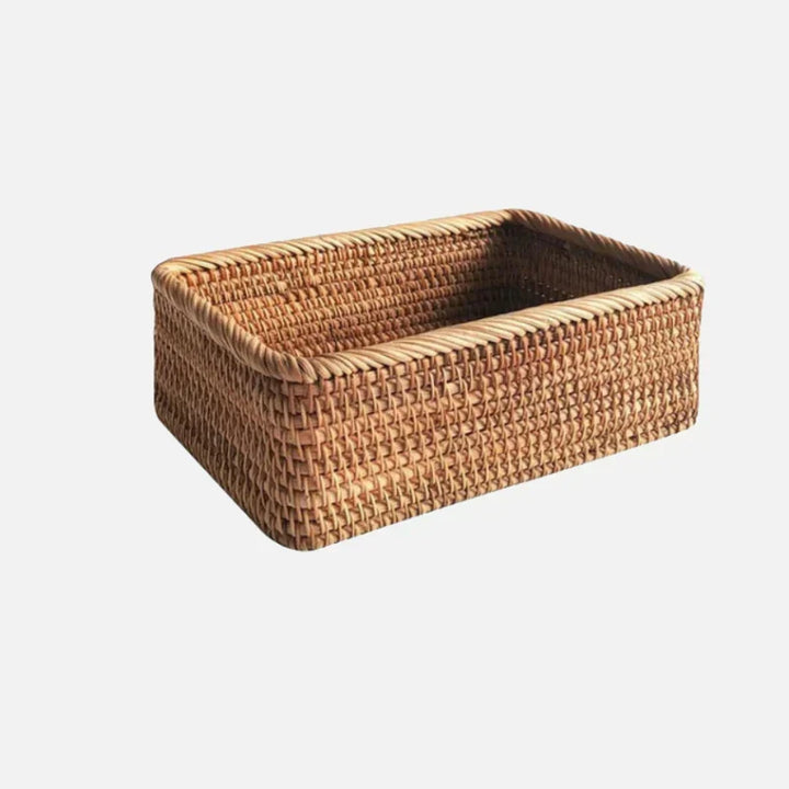 Handvävd Rattan Willow Korg för Förvaring