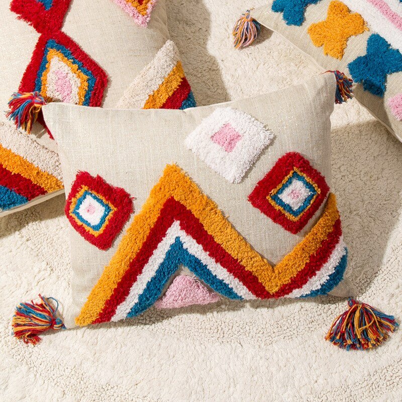 Handgjord Marockansk Boho Stil Kuddöverdrag