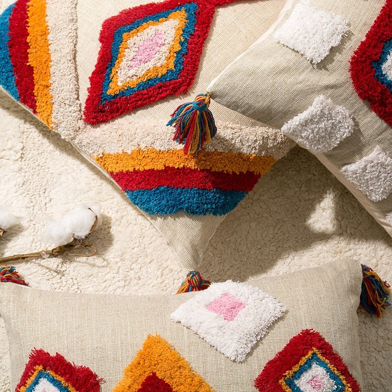 Handgjord Marockansk Boho Stil Kuddöverdrag