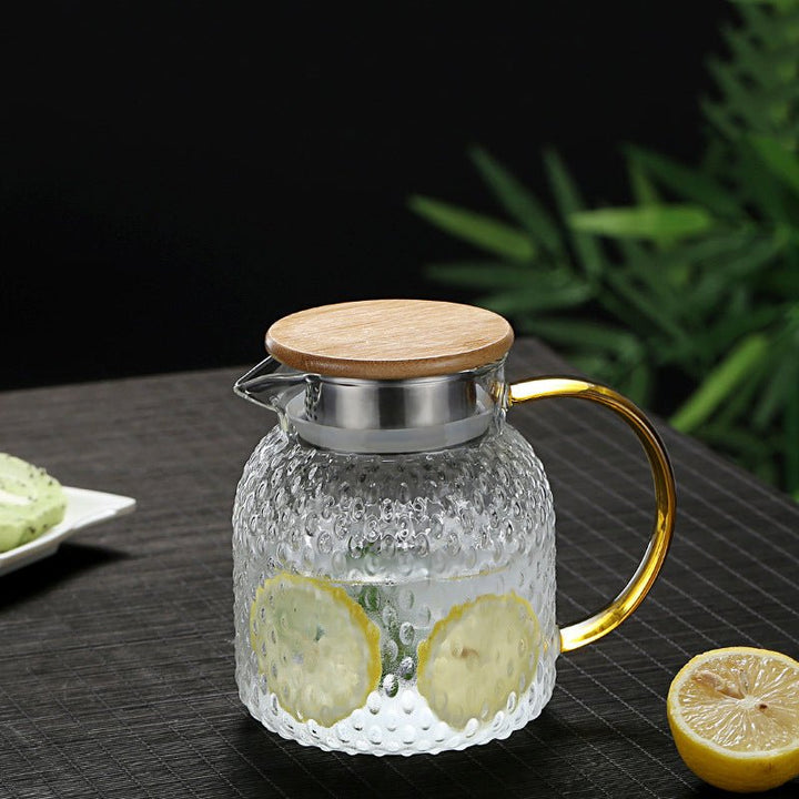 Värmebeständig ribbad glasjug