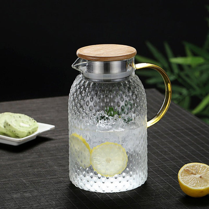 Värmebeständig ribbad glasjug