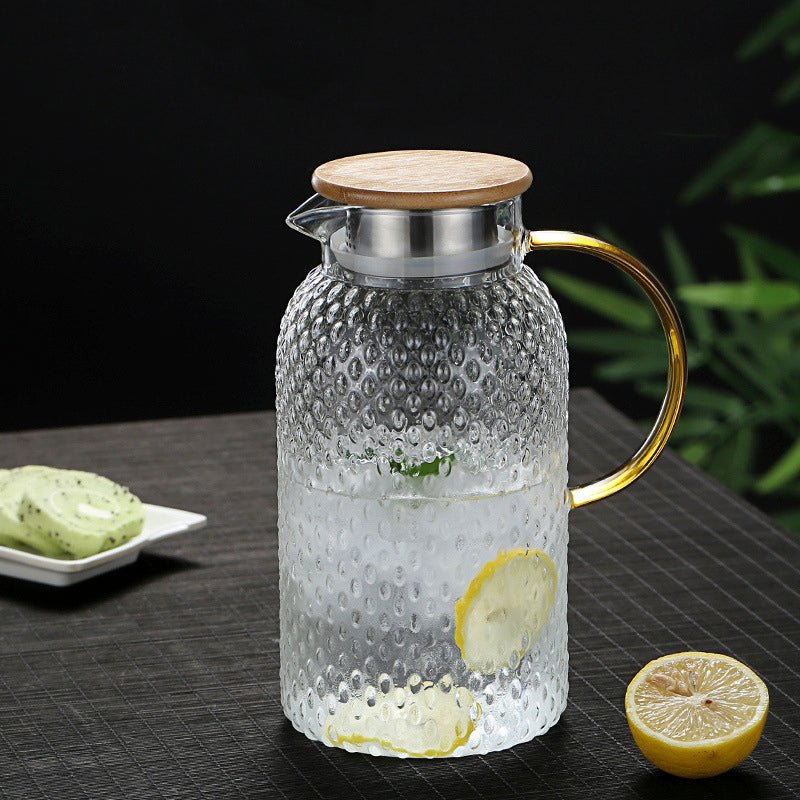 Värmebeständig ribbad glasjug