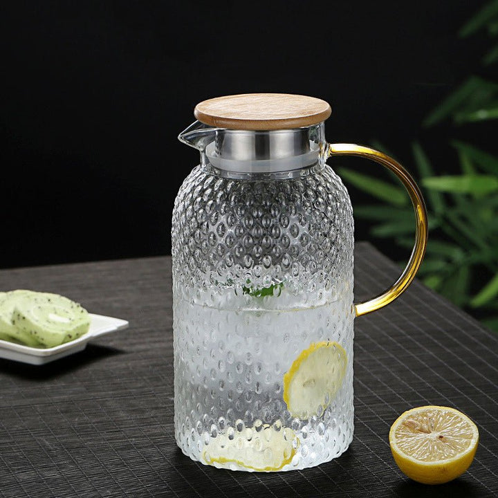 Värmebeständig ribbad glasjug