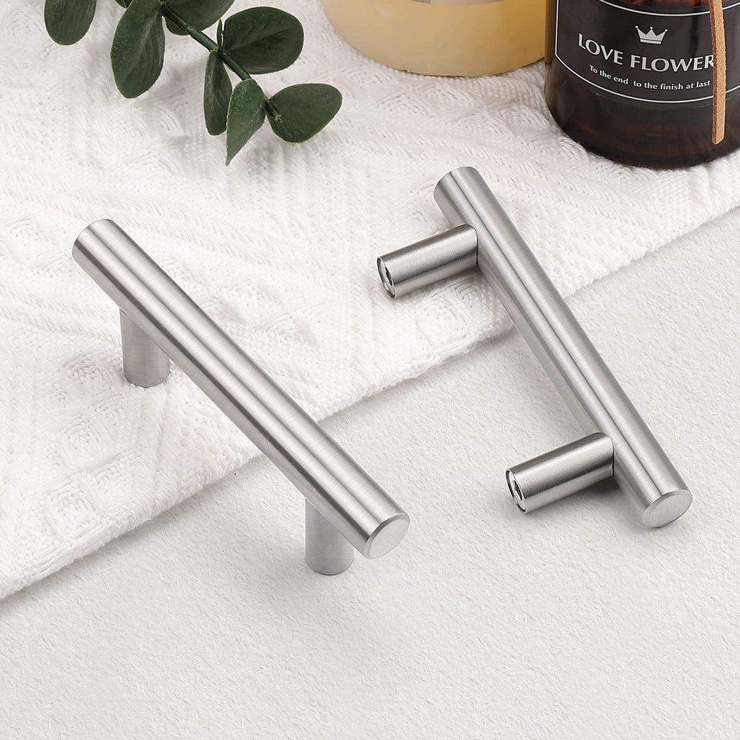 Borstad Nickel Modern Rostfritt Stål Lådhardware T-Bar Handtag