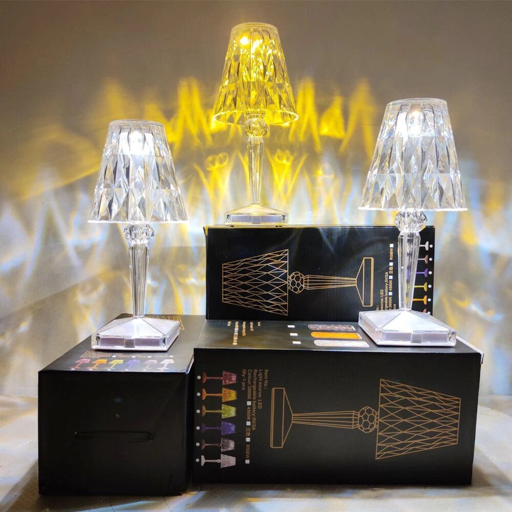 CrystaLamp - LED Bordslampa av Diamantkristall