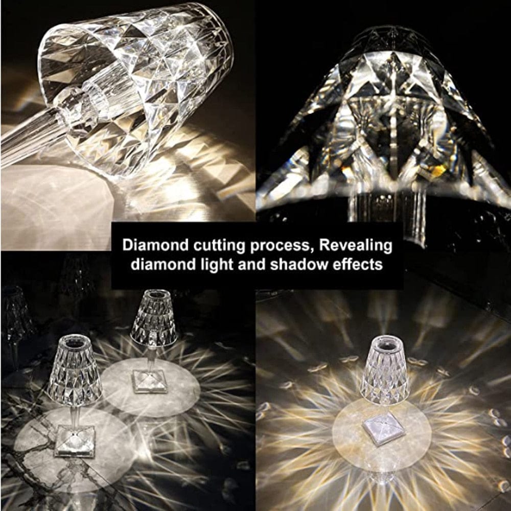 CrystaLamp - LED Bordslampa av Diamantkristall