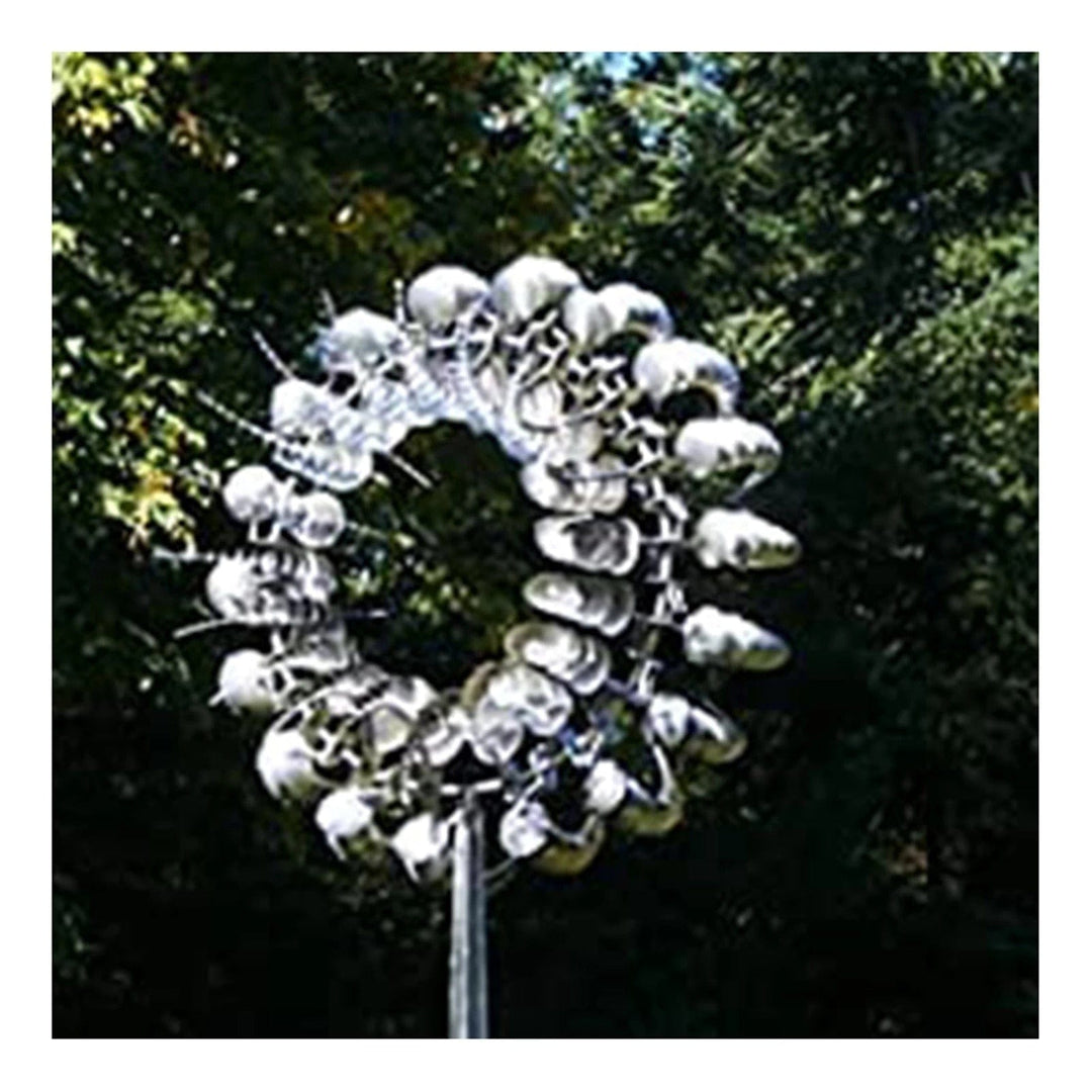 Unik och magisk vindmölla av metall | Magisk kinetisk metalskulptur