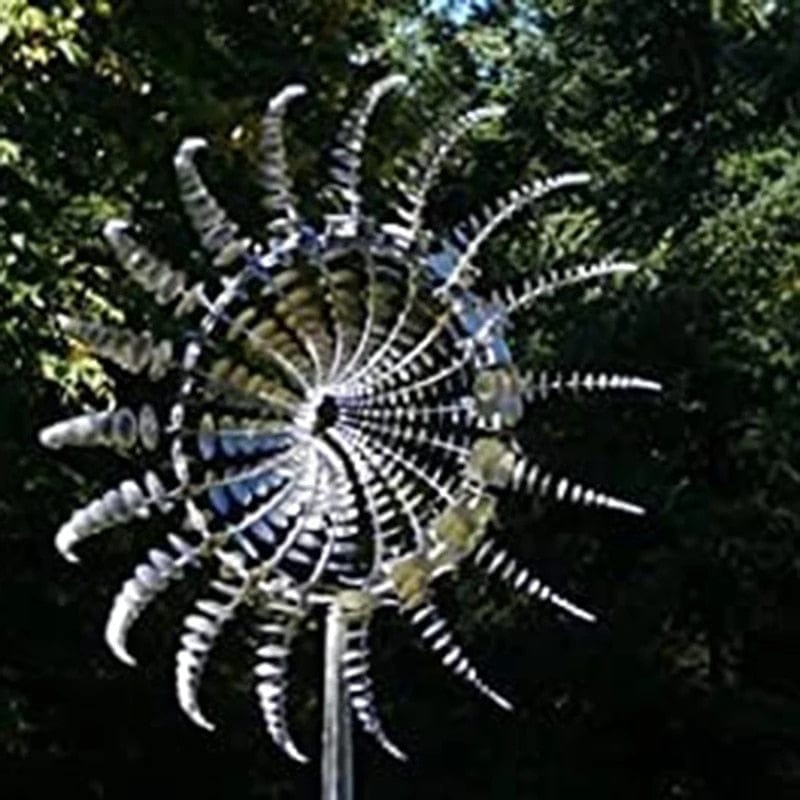 Unik och magisk vindmölla av metall | Magisk kinetisk metalskulptur