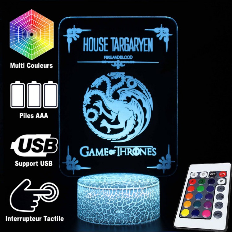 3D Lampa Game Of Thrones Hus Targaryen