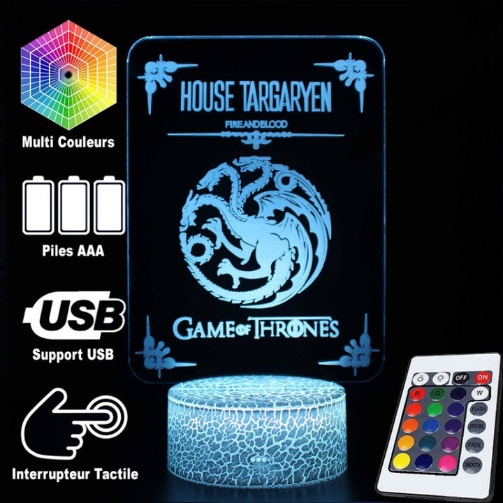 3D Lampa Game Of Thrones Hus Targaryen