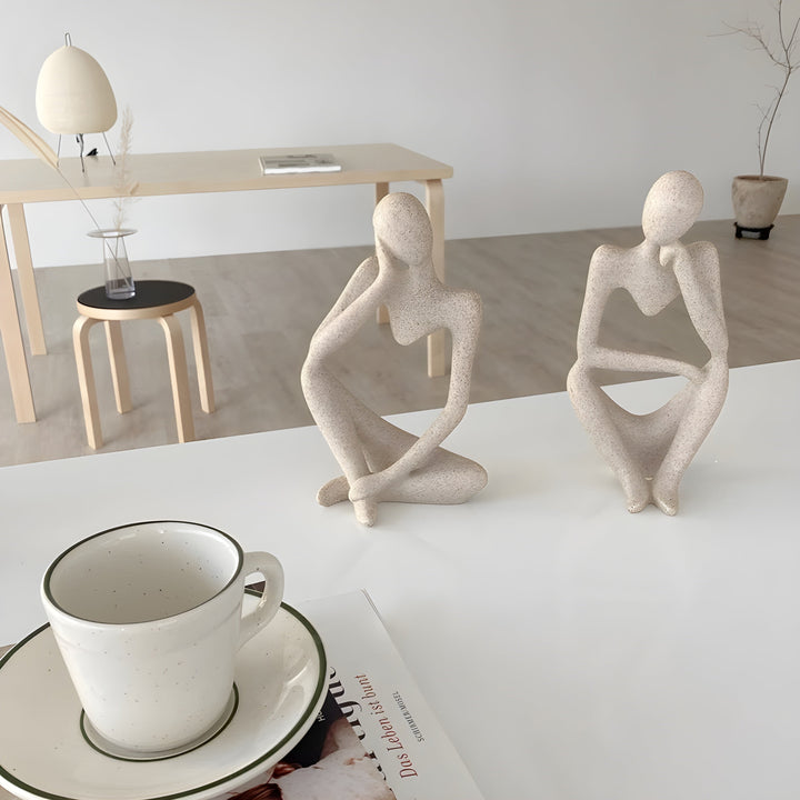 Abstrakt Tänkare Skulptur Heminredning