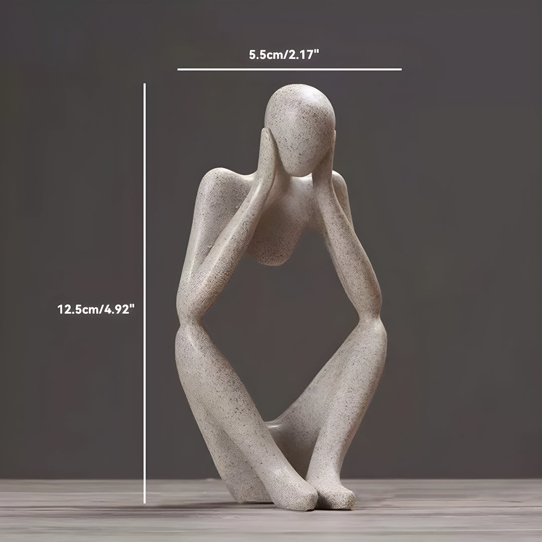 Abstrakt Tänkare Skulptur Heminredning
