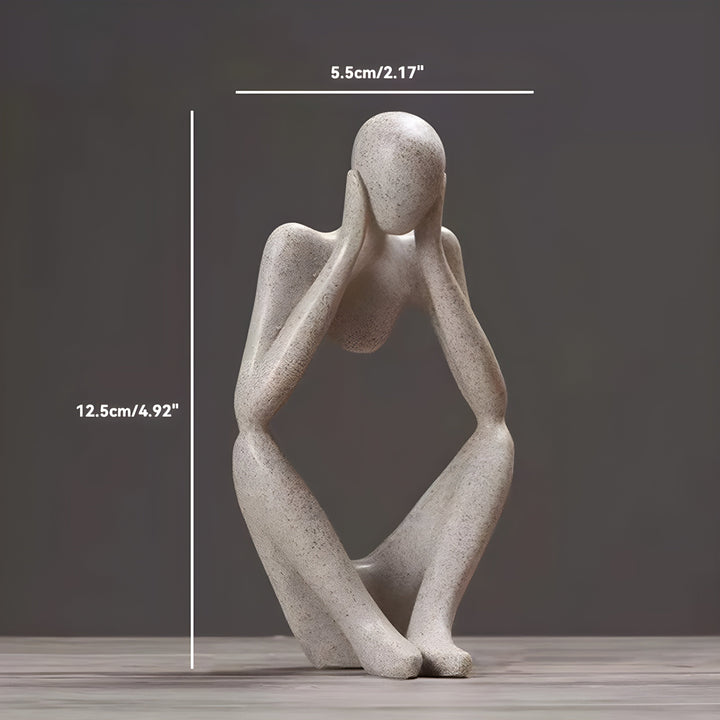 Abstrakt Tänkare Skulptur Heminredning