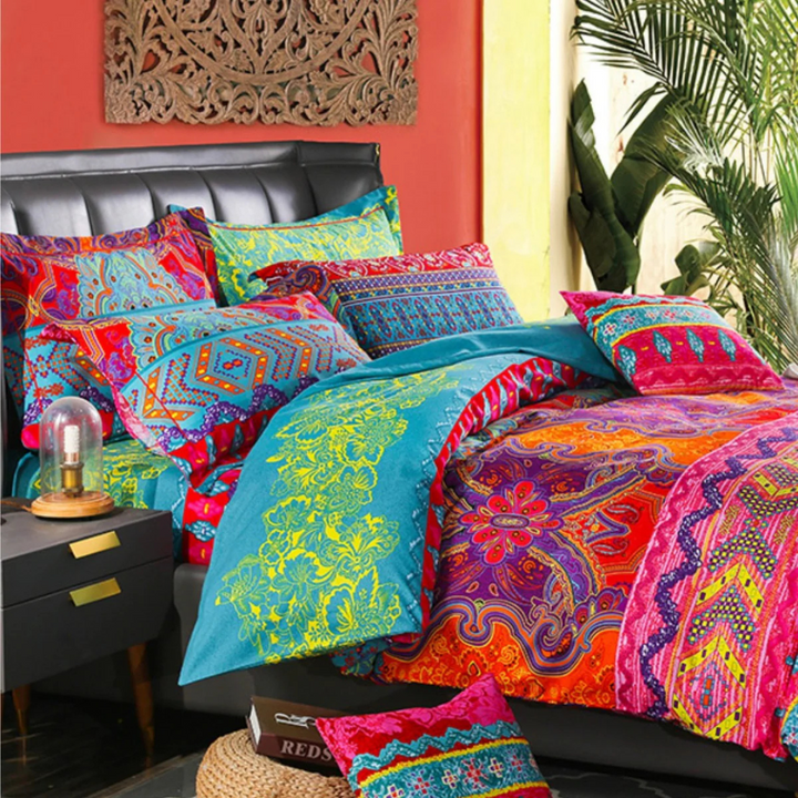 Duvet Cover Färgglad Abstrakt Sängkläder Set