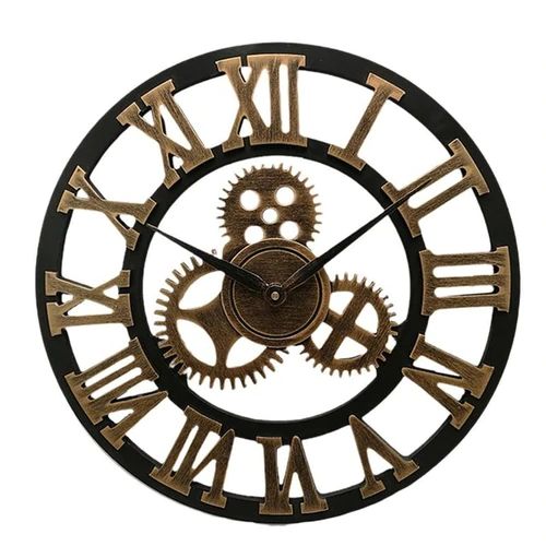Väggklocka i industriell stil