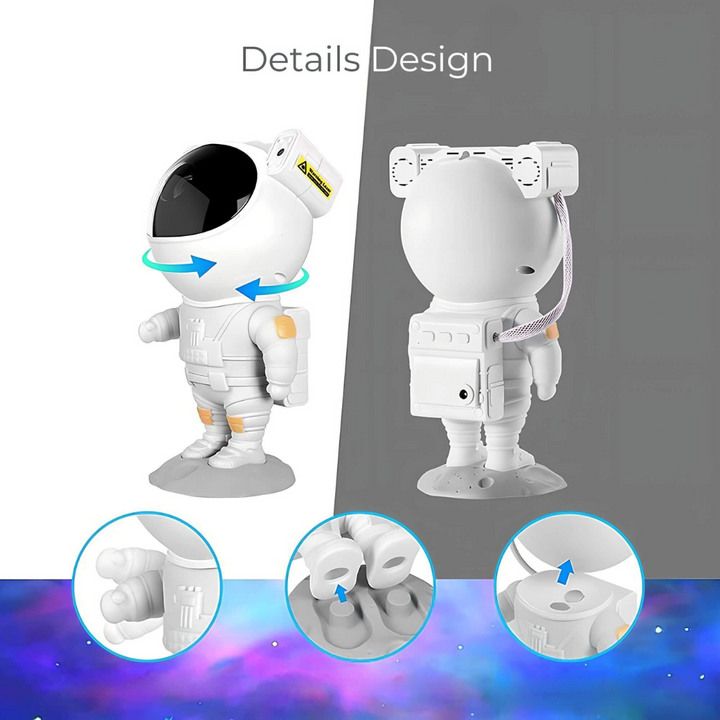 Stjärnprojektor Astronaut Galax Nattlampa