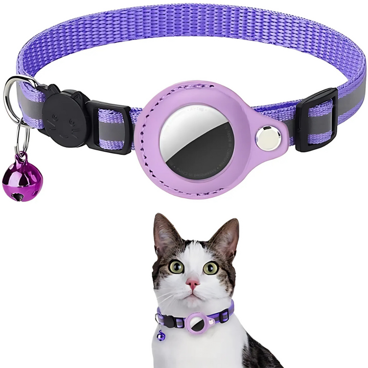 Katt Halsband Med Klocka Och GPS Tracker Hållare