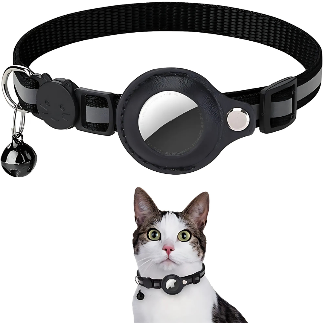 Katt Halsband Med Klocka Och GPS Tracker Hållare