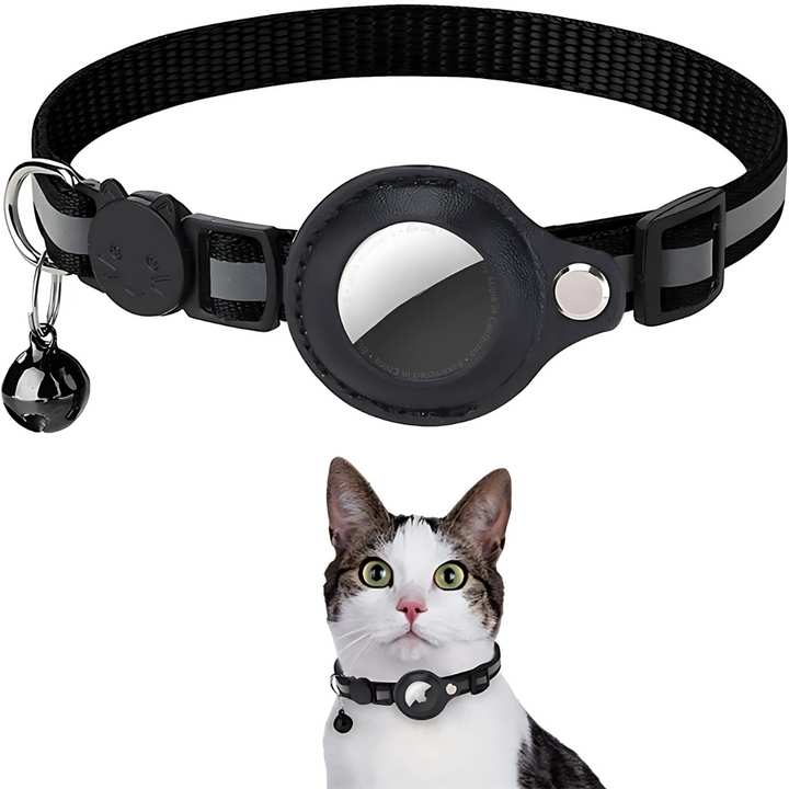 Katt Halsband Med Klocka Och GPS Tracker Hållare
