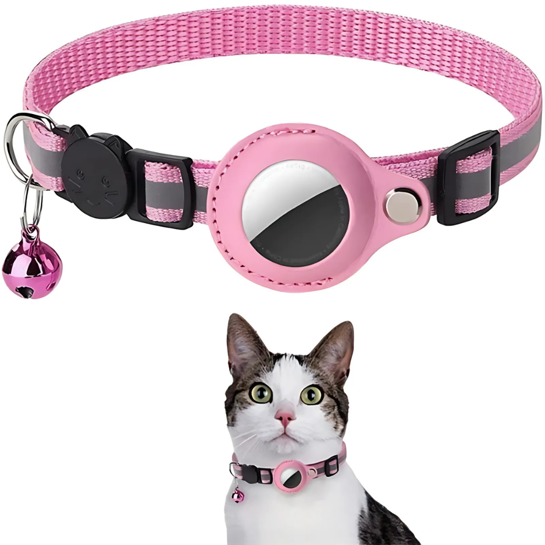 Katt Halsband Med Klocka Och GPS Tracker Hållare