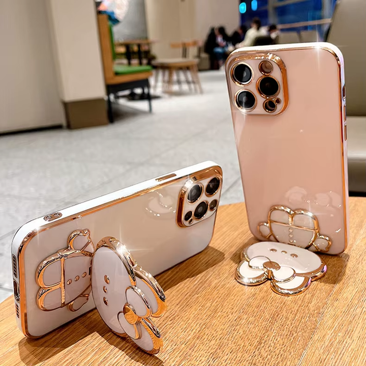 3D Kanin Koreansk Stil Spegel iPhone Fodral