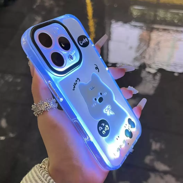 Neon Paws Kattälskare Luminös Telefonfodral
