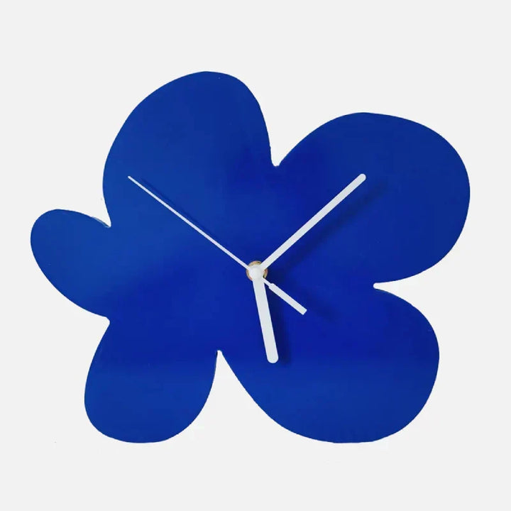 Liten Blå Geometrisk Väggklocka