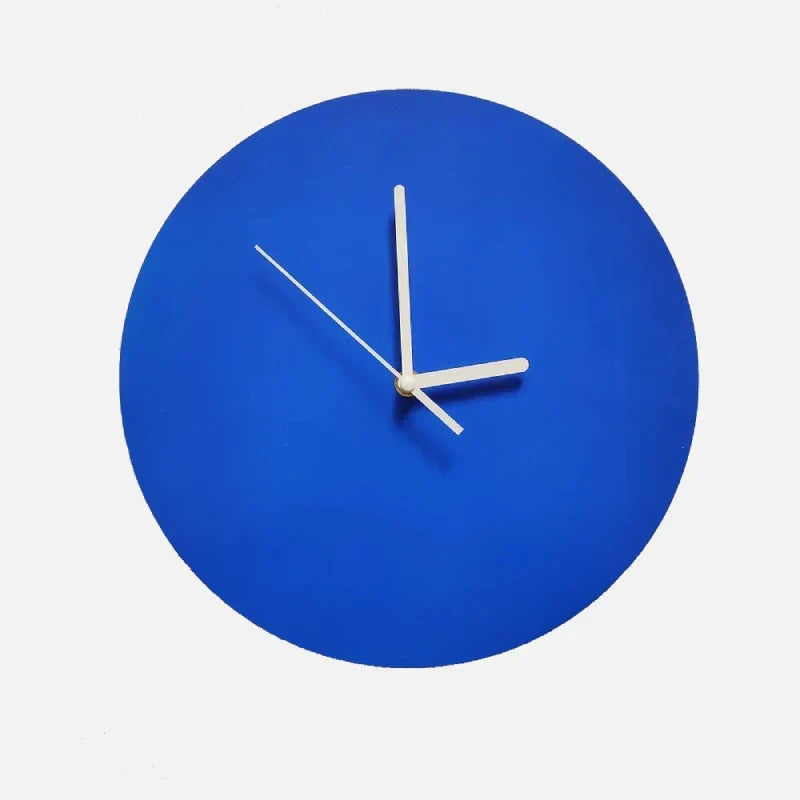 Liten Blå Geometrisk Väggklocka