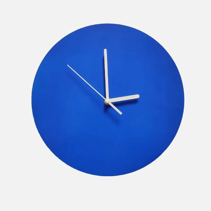 Liten Blå Geometrisk Väggklocka