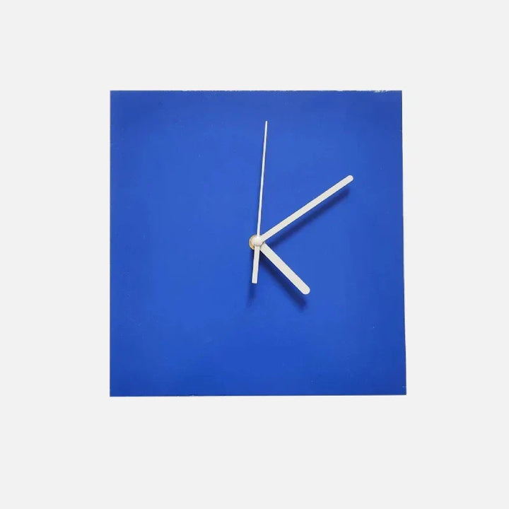 Liten Blå Geometrisk Väggklocka