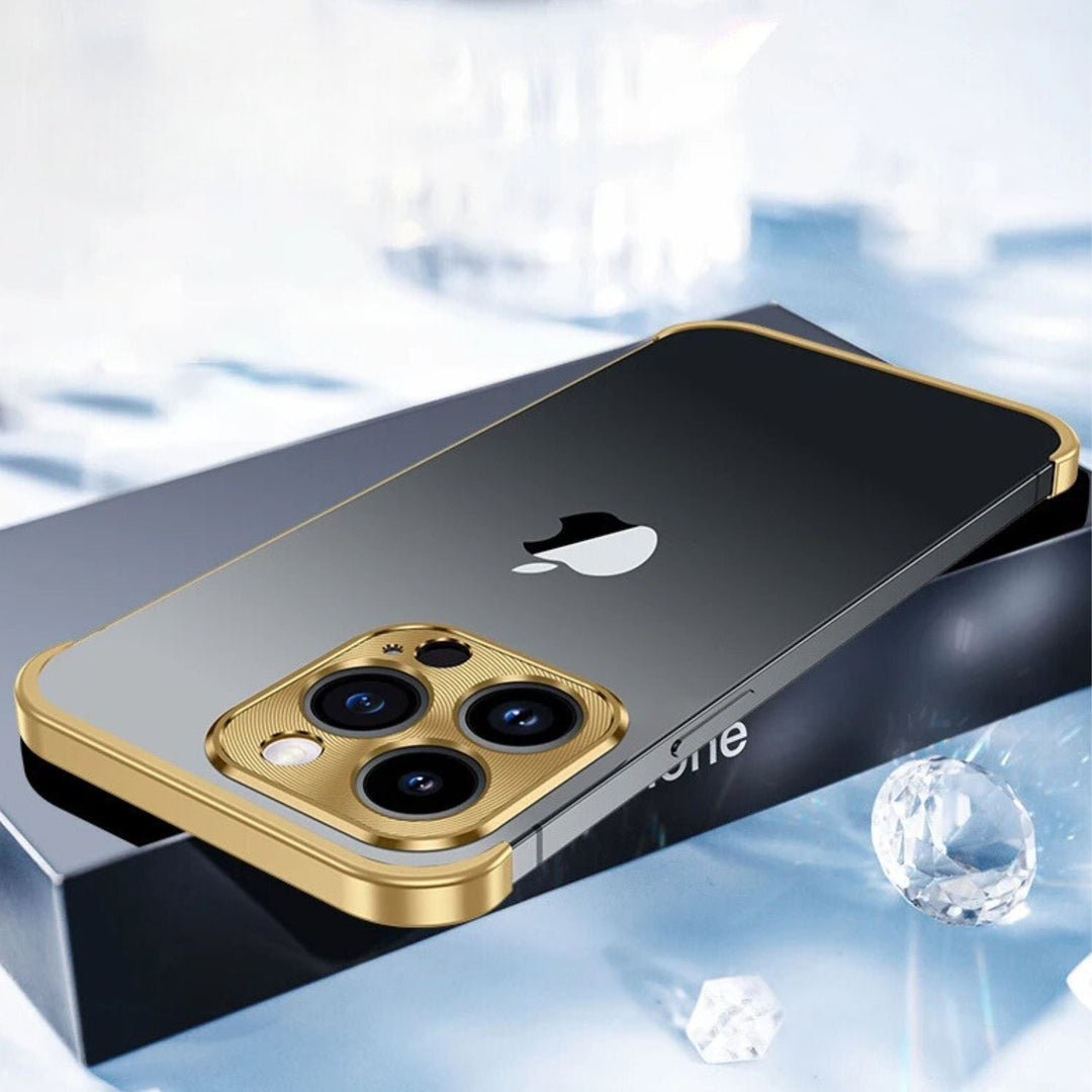 Ultraslank Metalltelefonfodral | Slim och Robust | Stötbeständig Skydd för iPhone och Android |