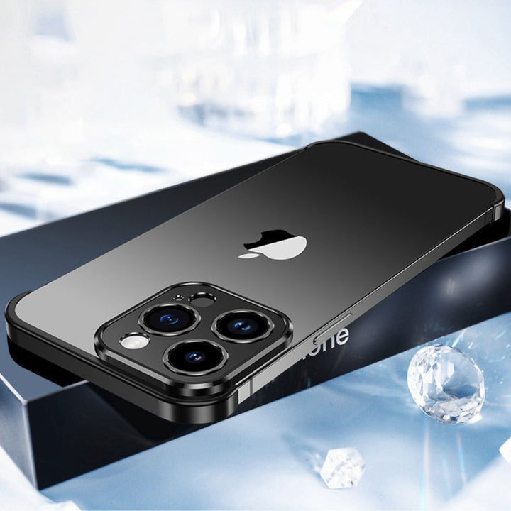Ultraslank Metalltelefonfodral | Slim och Robust | Stötbeständig Skydd för iPhone och Android |