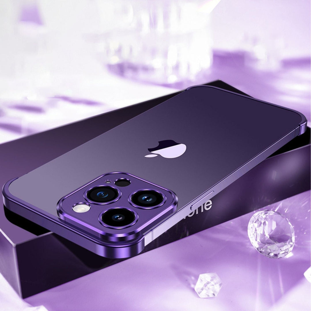Ultraslank Metalltelefonfodral | Slim och Robust | Stötbeständig Skydd för iPhone och Android |