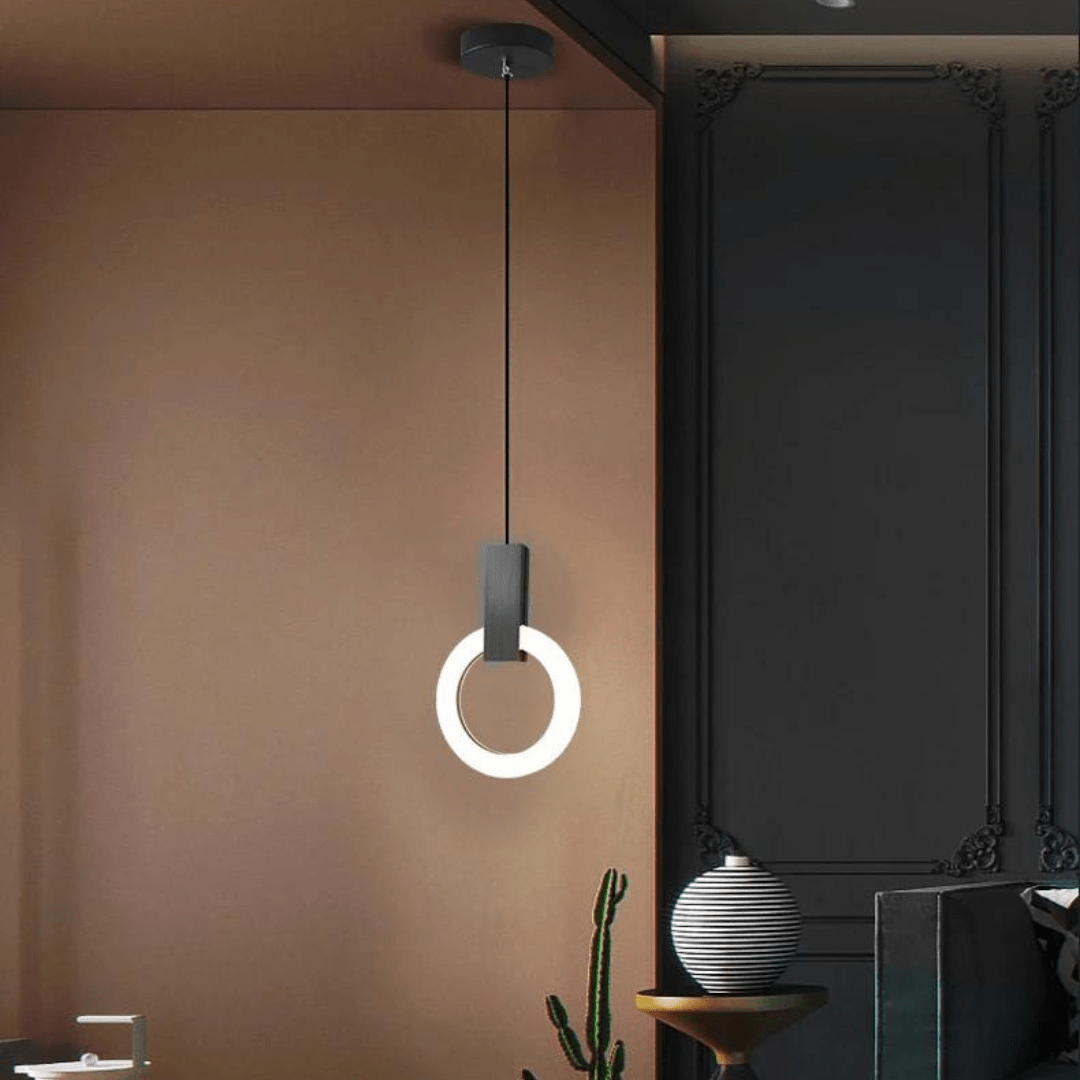 Nordisk LED Hänglampa i Trä, Rund